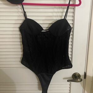 NWT ZARA Corset Style Stretch Lace Bodysuit!